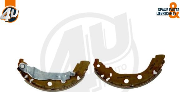 4U Autoparts 22788PU - Комплект тормозных колодок, барабанные unicars.by