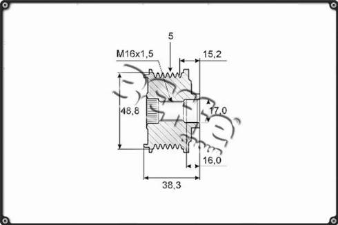 3Effe Group F0053G - Шкив генератора, муфта unicars.by