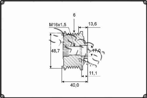 3Effe Group F0072G - Шкив генератора, муфта unicars.by