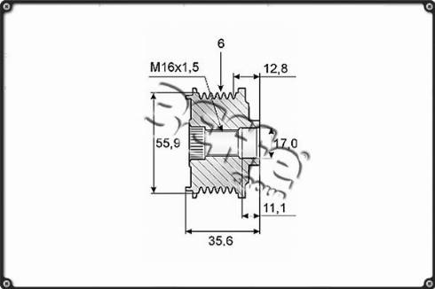 3Effe Group F0105G - Шкив генератора, муфта unicars.by