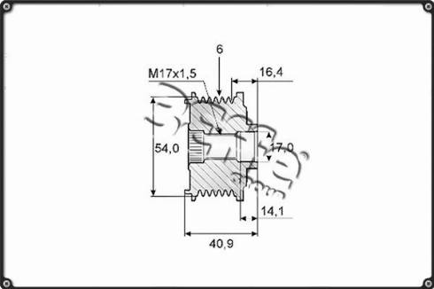 3Effe Group F0100G - Шкив генератора, муфта unicars.by