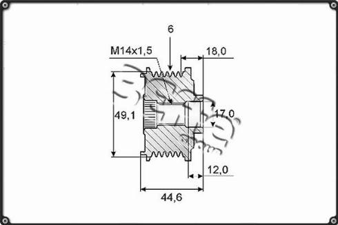 3Effe Group F0118G - Шкив генератора, муфта unicars.by