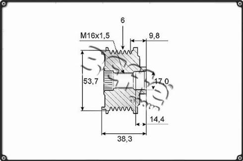 3Effe Group F0183G - Шкив генератора, муфта unicars.by