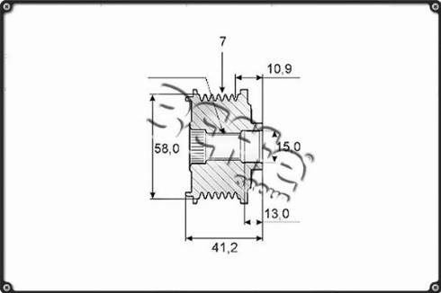 3Effe Group F0133G - Шкив генератора, муфта unicars.by