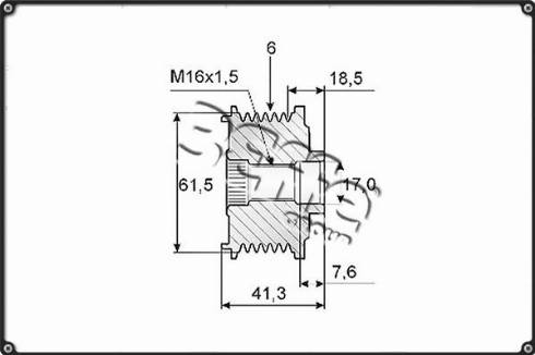 3Effe Group F0207G - Шкив генератора, муфта unicars.by