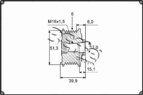 3Effe Group F0220G - Шкив генератора, муфта unicars.by