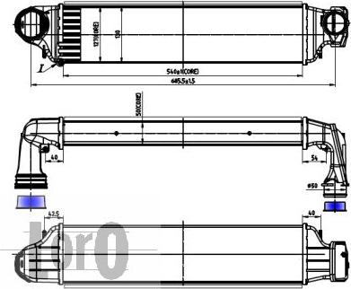 ABAKUS 004-018-0002 - Интеркулер, теплообменник турбины unicars.by