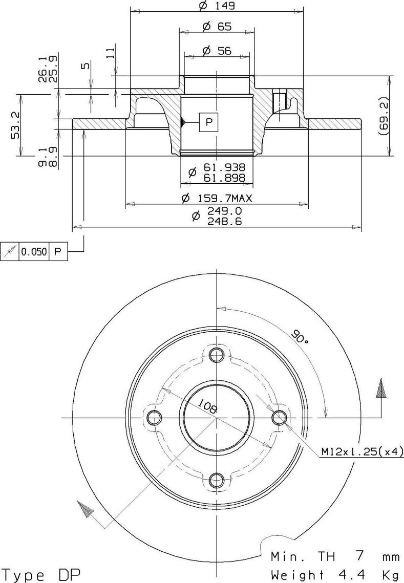 A.B.S. 08.9512.20 - Тормозной диск unicars.by