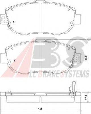 A.B.S. 36923 OE - Тормозные колодки, дисковые, комплект unicars.by