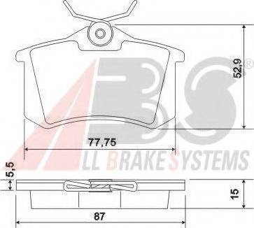 A.B.S. 36623 OE - Тормозные колодки, дисковые, комплект unicars.by