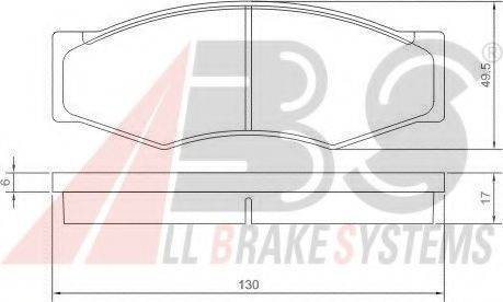 A.B.S. 36168 OE - Тормозные колодки, дисковые, комплект unicars.by