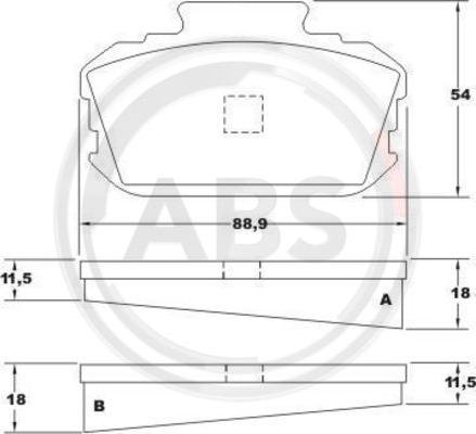 A.B.S. 36101 - Тормозные колодки, дисковые, комплект unicars.by