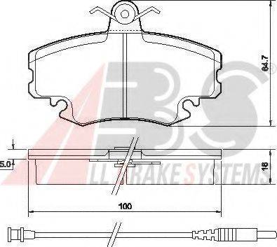 A.B.S. 36881 OE - Тормозные колодки, дисковые, комплект unicars.by