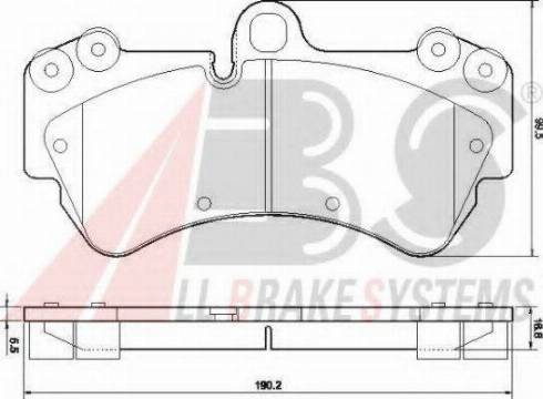 A.B.S. 37445 OE - Тормозные колодки, дисковые, комплект unicars.by