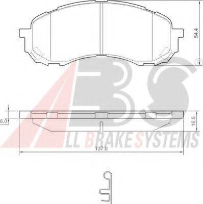 A.B.S. 37443 OE - Тормозные колодки, дисковые, комплект unicars.by