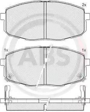 A.B.S. 37592 - Тормозные колодки, дисковые, комплект unicars.by