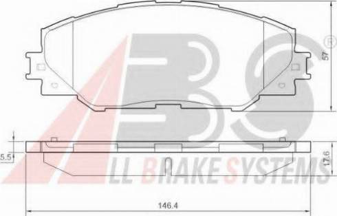 A.B.S. 37543 OE - Тормозные колодки, дисковые, комплект unicars.by