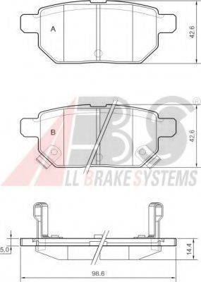 A.B.S. 37580 OE - Тормозные колодки, дисковые, комплект unicars.by