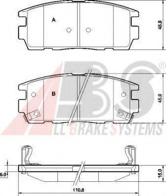 A.B.S. 37583 OE - Тормозные колодки, дисковые, комплект unicars.by