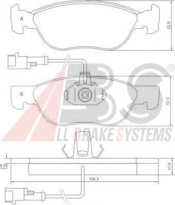 A.B.S. 37013 OE - Тормозные колодки, дисковые, комплект unicars.by