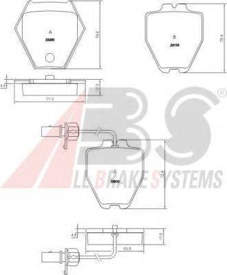 A.B.S. 37159 OE - Тормозные колодки, дисковые, комплект unicars.by