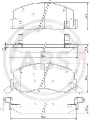 A.B.S. 37399 - Тормозные колодки, дисковые, комплект unicars.by