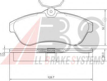 A.B.S. 37308 OE - Тормозные колодки, дисковые, комплект unicars.by