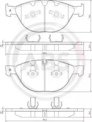 A.B.S. 37370 - Тормозные колодки, дисковые, комплект unicars.by