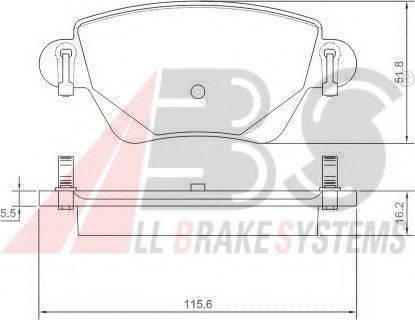 A.B.S. 37254 OE - Тормозные колодки, дисковые, комплект unicars.by