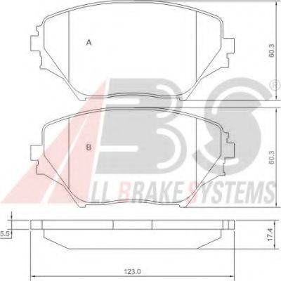 A.B.S. 37230 OE - Тормозные колодки, дисковые, комплект unicars.by