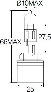 ACDelco ACH27W1 - Лампа накаливания, противотуманная фара unicars.by