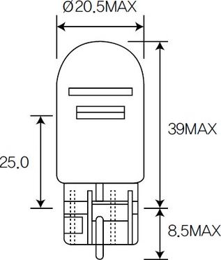 ACDelco ACT20W215 - Лампа накаливания, фонарь сигнала тормоза unicars.by