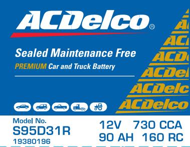 ACDelco S95D31RHD - Стартерная аккумуляторная батарея, АКБ unicars.by