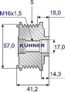 AD Kühner 885544L - Шкив генератора, муфта unicars.by