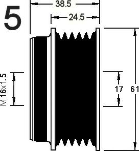 AD Kühner 885015 - Шкив генератора, муфта unicars.by