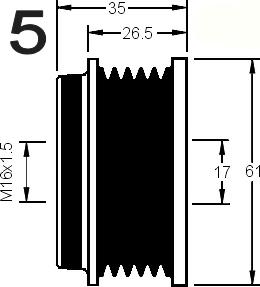 AD Kühner 885018 - Шкив генератора, муфта unicars.by