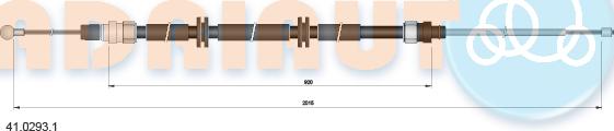 Adriauto 41.0293.1 - Тросик, cтояночный тормоз unicars.by