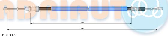 Adriauto 41.0244.1 - Тросик, cтояночный тормоз unicars.by