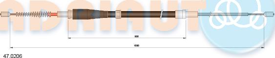 Adriauto 47.0206 - Тросик, cтояночный тормоз unicars.by