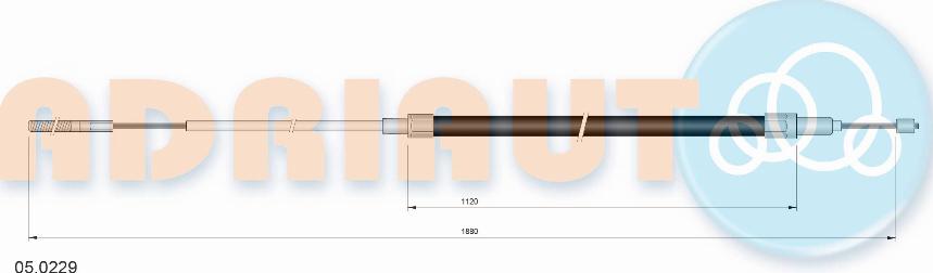 Adriauto 05.0229 - Тросик, cтояночный тормоз unicars.by