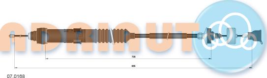 Adriauto 07.0168 - Трос, управление сцеплением unicars.by