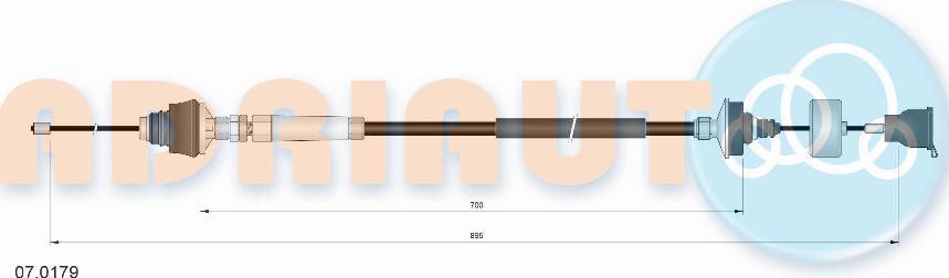 Adriauto 07.0179 - Трос, управление сцеплением unicars.by