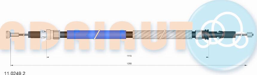 Adriauto 11.0249.2 - Тросик, cтояночный тормоз unicars.by