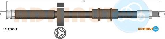 Adriauto 11.1206.1 - Тормозной шланг unicars.by