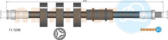Adriauto 11.1236 - Тормозной шланг unicars.by