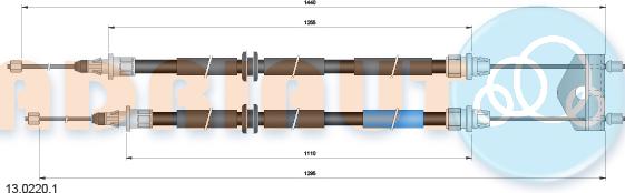 Adriauto 13.0220.1 - Тросик, cтояночный тормоз unicars.by