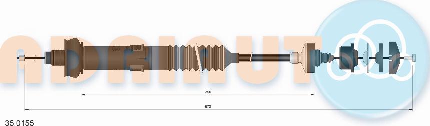 Adriauto 35.0155 - Трос, управление сцеплением unicars.by