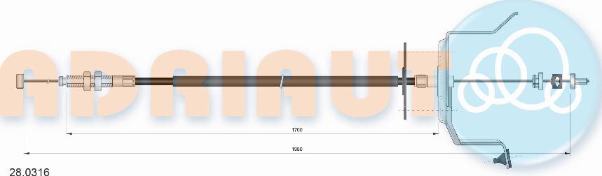 Adriauto 28.0316 - Тросик газа unicars.by