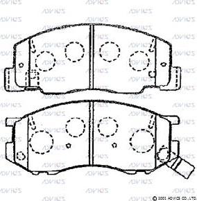 Advics SN849P - Тормозные колодки, дисковые, комплект unicars.by