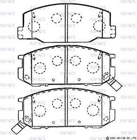 Advics SN832P - Тормозные колодки, дисковые, комплект unicars.by